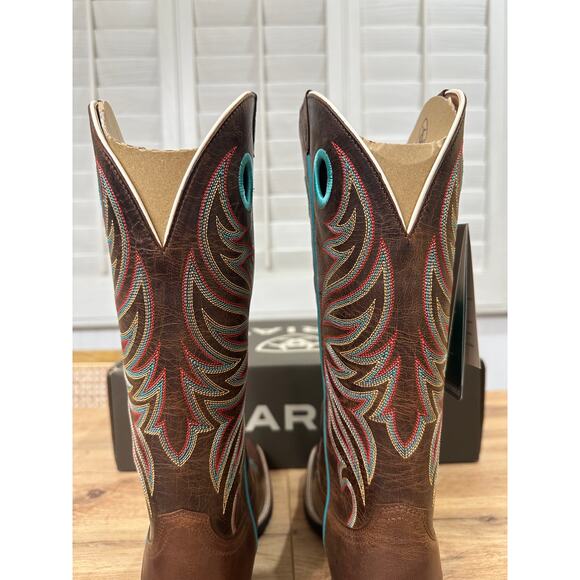 Ariat Women's Round Up Ryder Western Boots Sassy Brown Leather Size 8 NIB Cowboy - Picture 12 of 16